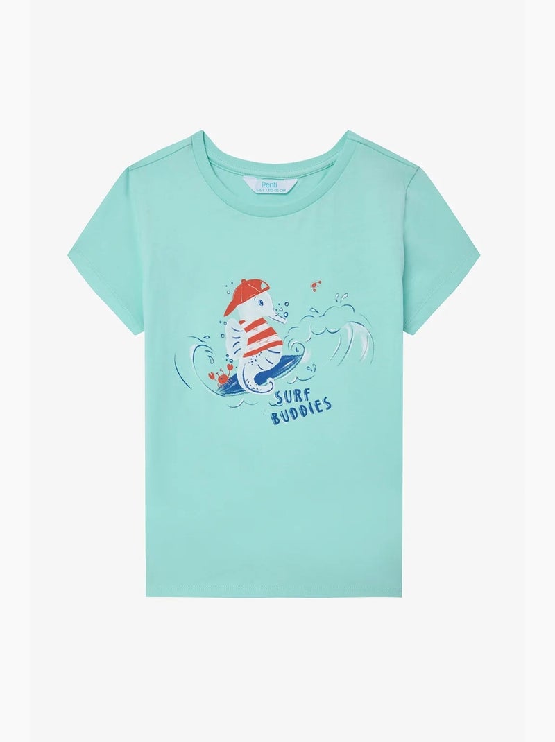 Conjunto de pijama 2 em 1 surf buddies penti Verde menta - Kiabi