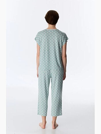 Conjunto de pijama alia capri trousers floral de manga curta penti
