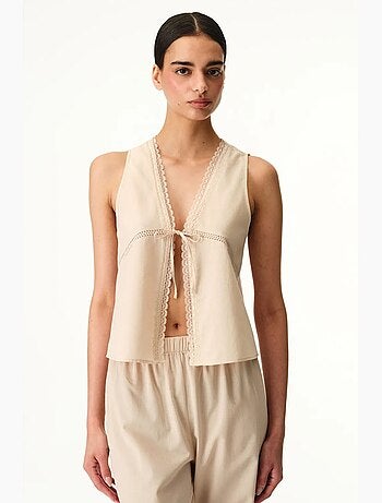 Conjunto de pijama belle lace com calças penti