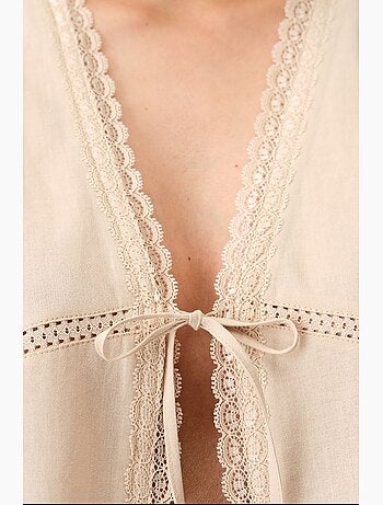 Conjunto de pijama belle lace com calças penti