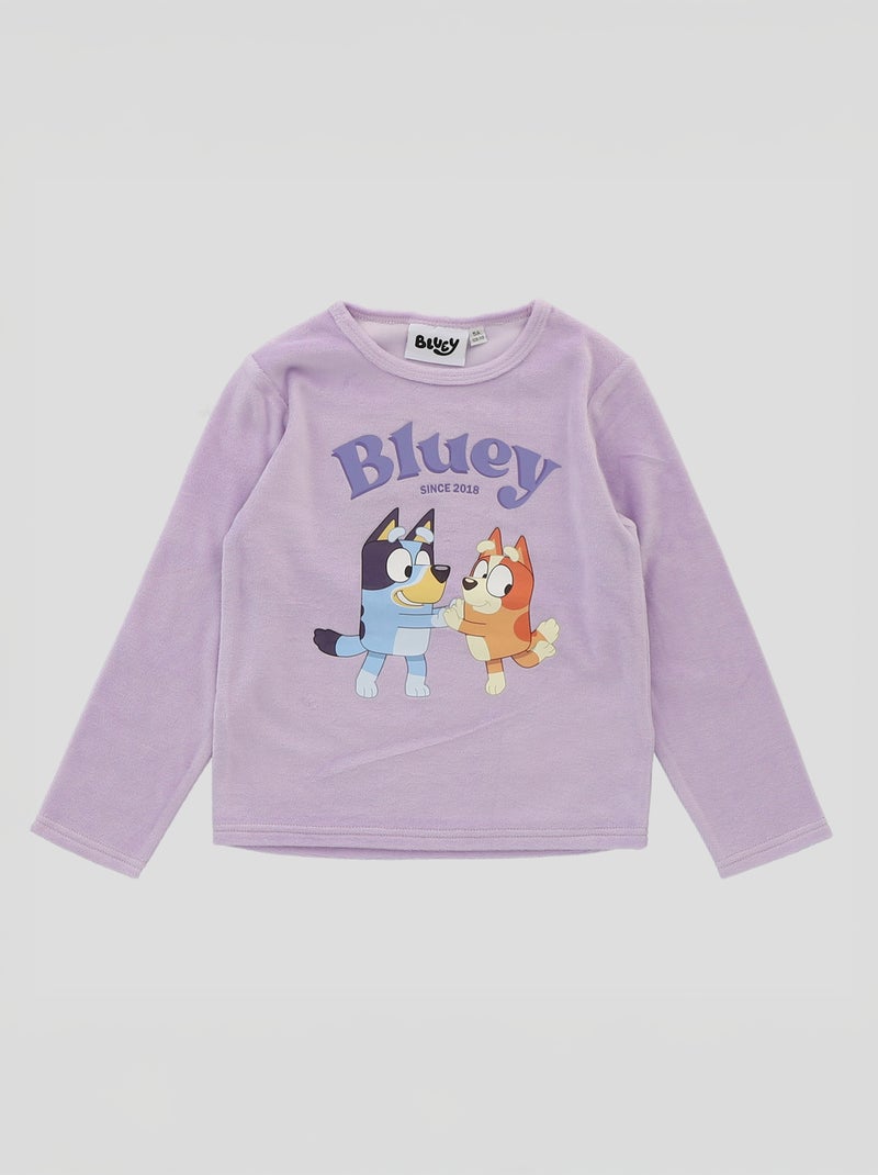 Conjunto de pijama 'Bluey' em algodão Violeta - Kiabi