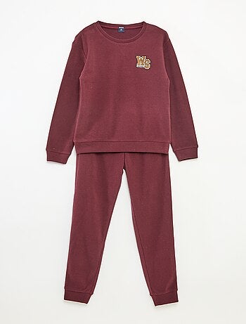 Conjunto de pijama top + calças de moletom