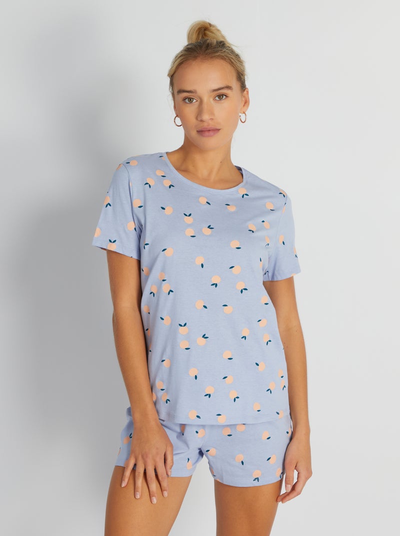 Conjunto de pijama-calção VIOLETA - Kiabi