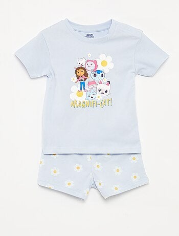 Conjunto de pijama calções + t-shirt 'A Casa Mágica da Gabby' - 2 peças