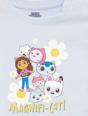 Conjunto de pijama calções + t-shirt 'A Casa Mágica da Gabby' - 2 peças