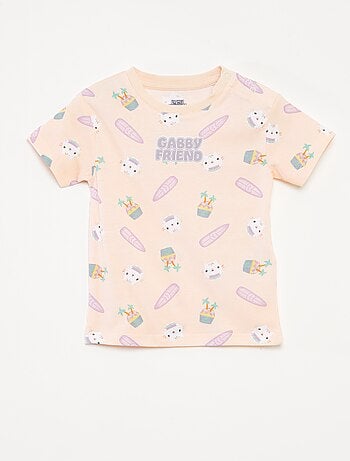 Conjunto de pijama calções + t-shirt 'A Casa Mágica da Gabby' - 2 peças