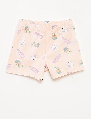 Conjunto de pijama calções + t-shirt 'A Casa Mágica da Gabby' - 2 peças