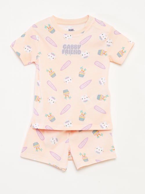 Conjunto de pijama calções + t-shirt 'A Casa Mágica da Gabby' - 2 peças - Kiabi