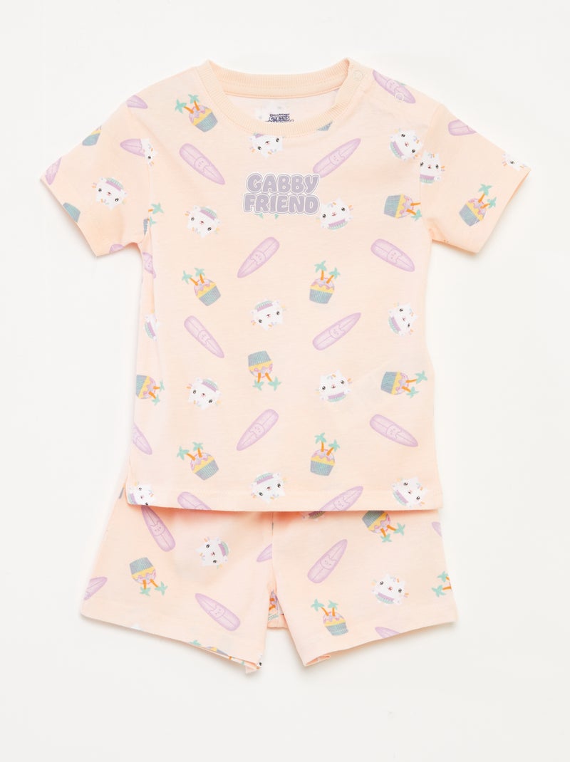 Conjunto de pijama calções + t-shirt 'A Casa Mágica da Gabby' - 2 peças ROSA - Kiabi
