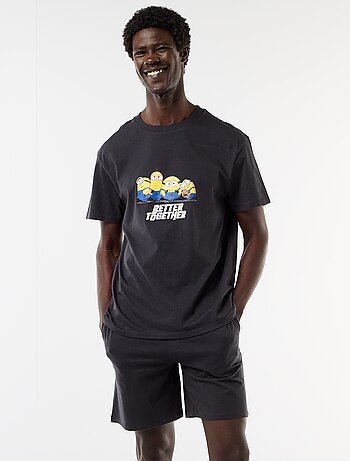 Conjunto de pijama calções + t-shirt 'Minions' - 2 peças