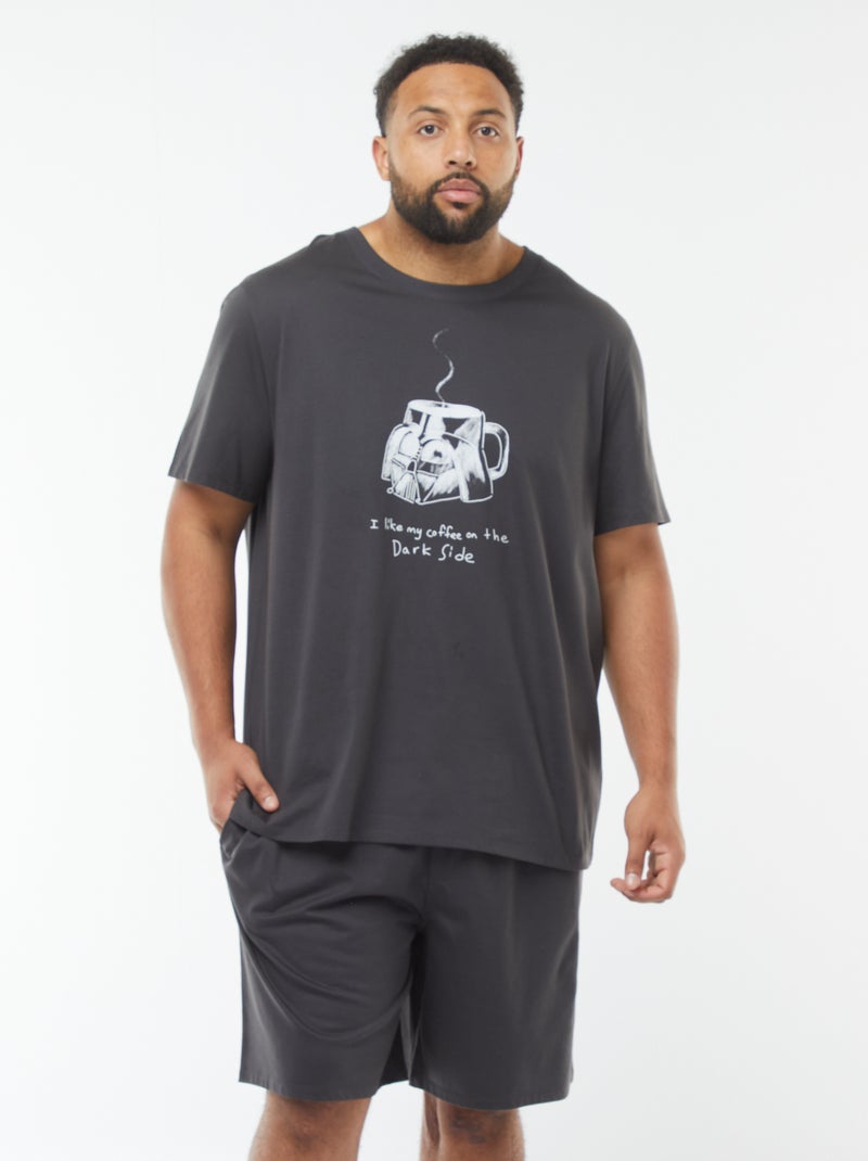 Conjunto de pijama calções + t-shirt 'Star Wars' - 2 peças Preto - Kiabi