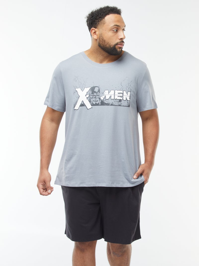 Conjunto de pijama calções + t-shirt 'X-MEN' 'Marvel' - 2 peças Azul - Kiabi