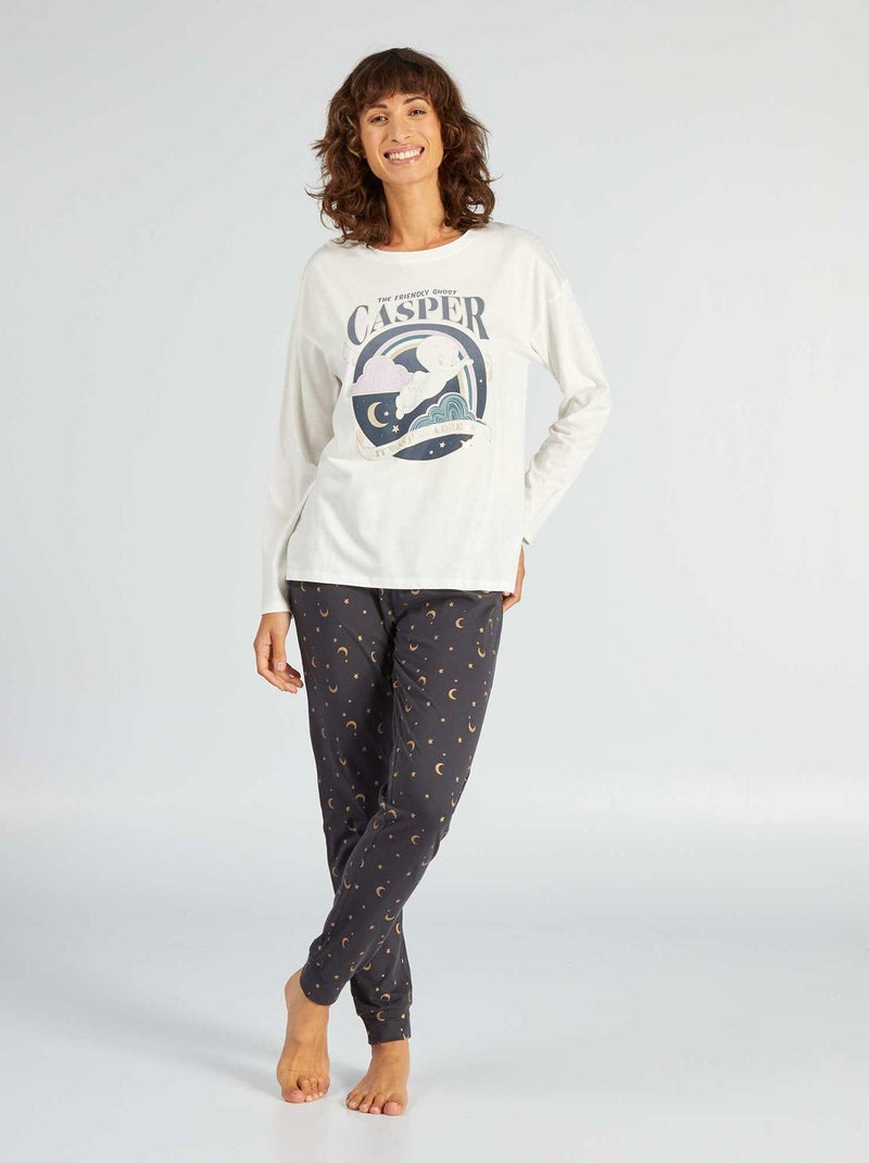 Conjunto de pijama 'Casper' - 2 peças BRANCO - Kiabi