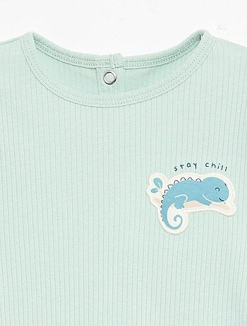 Conjunto de pijama chill em jersey de algodão