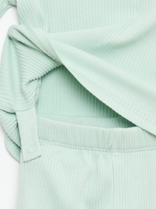 Conjunto de pijama chill em jersey de algodão - Kiabi