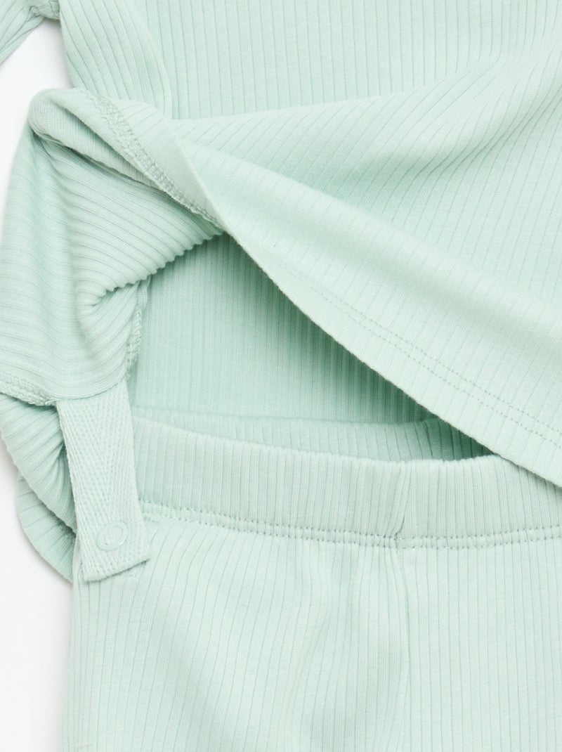 Conjunto de pijama chill em jersey de algodão Azul - Kiabi