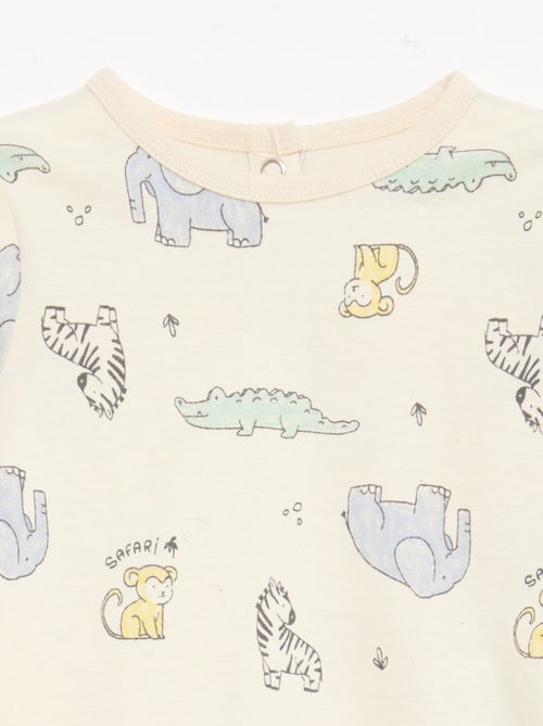 Conjunto de pijama chill em jersey de algodão - Kiabi