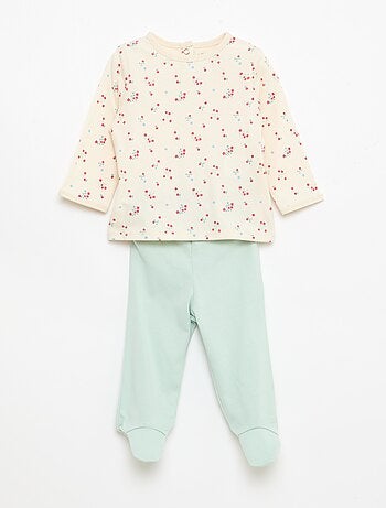 Conjunto de pijama chill em jersey de algodão