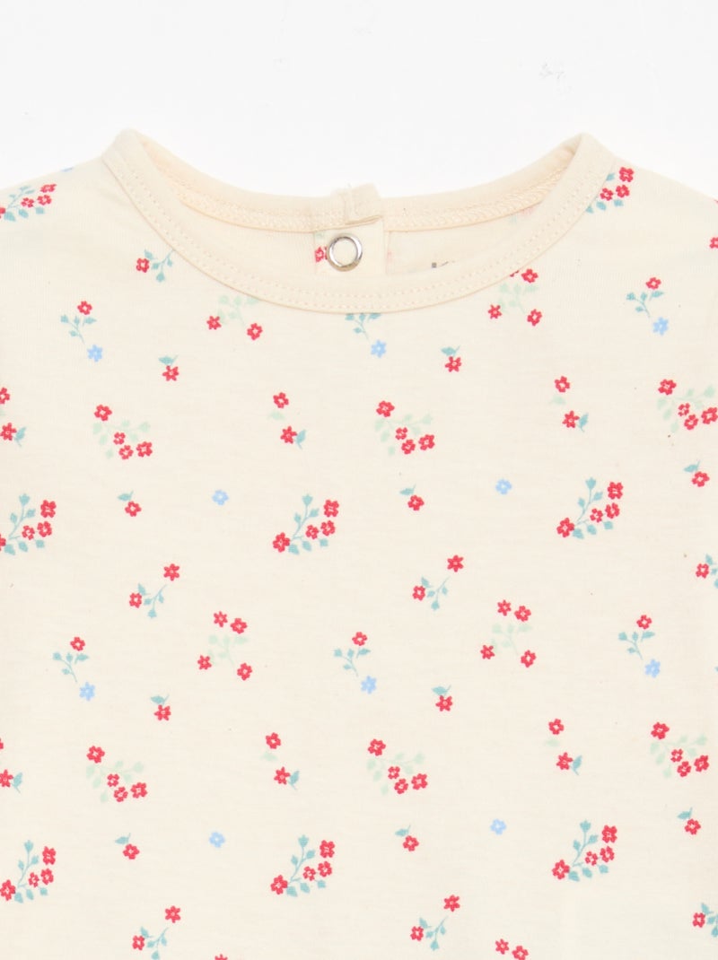 Conjunto de pijama chill em jersey de algodão Branco - Kiabi