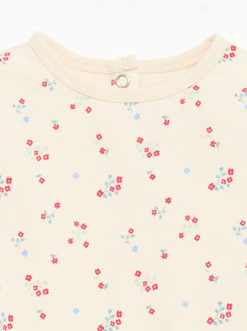 Conjunto de pijama chill em jersey de algodão Branco - Kiabi