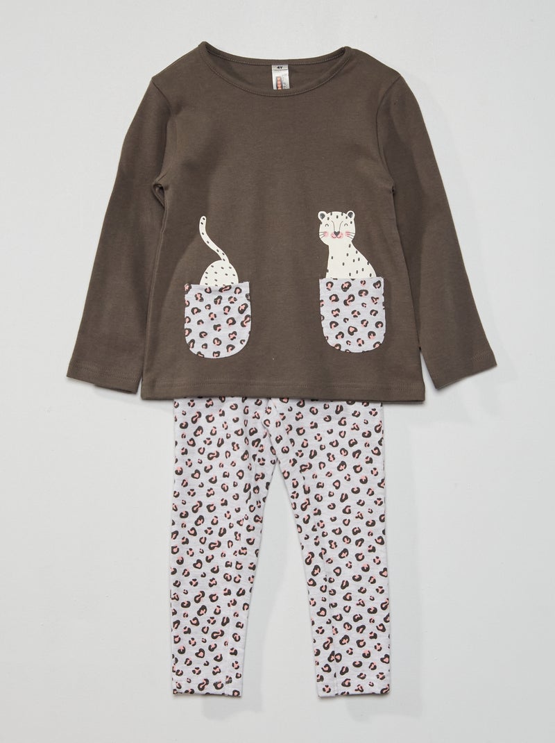Conjunto de pijama Cinza - Kiabi