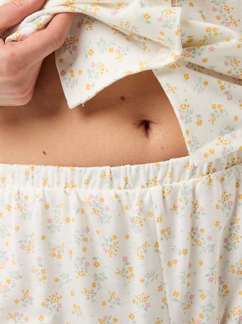 Conjunto de pijama com calções estampado - 2 peças - Kiabi