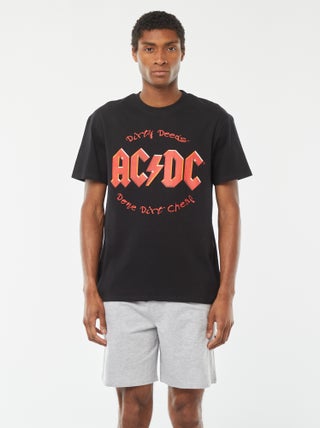 Conjunto de pijama com calções + t-shirt 'AC/DC' - 2 peças