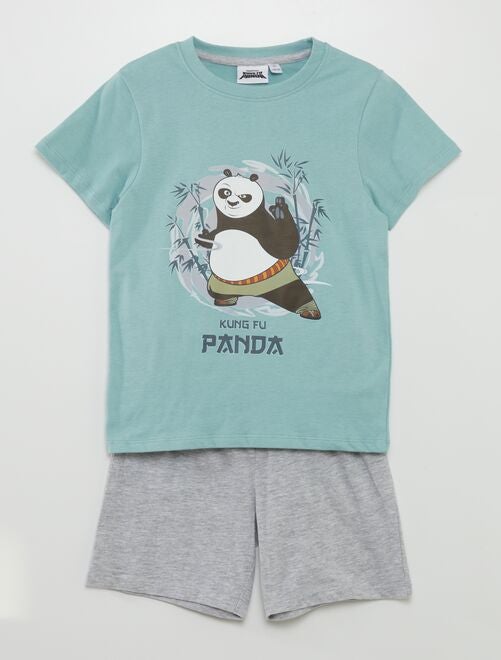 Conjunto de pijama com calções + t-shirt 'Kung-fu Panda' - 2 peças - Kiabi