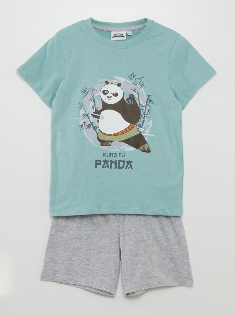 Conjunto de pijama com calções + t-shirt 'Kung-fu Panda' - 2 peças VERDE - Kiabi