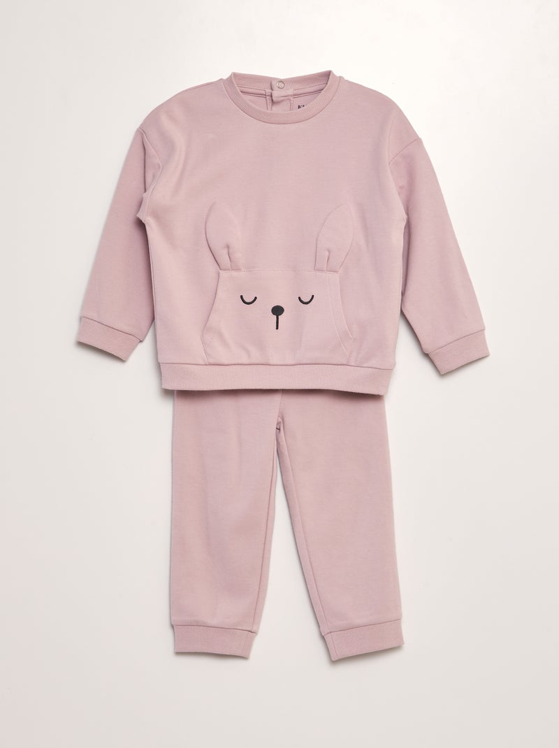 Conjunto de pijama com desenho - 2 peças ROSA - Kiabi