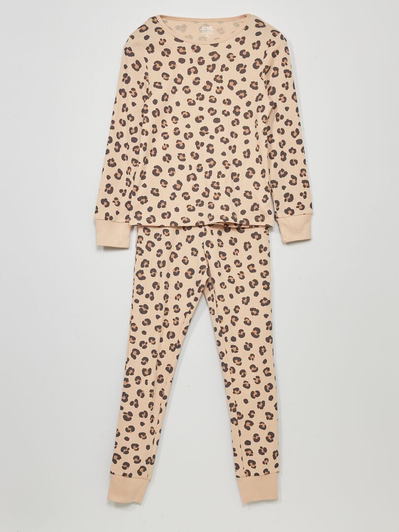 Conjunto de pijama com estampado - 2 peças BRANCO - Kiabi