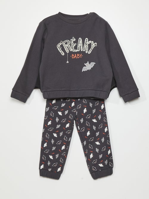 Conjunto de pijama com manga de morcego - Halloween - Kiabi