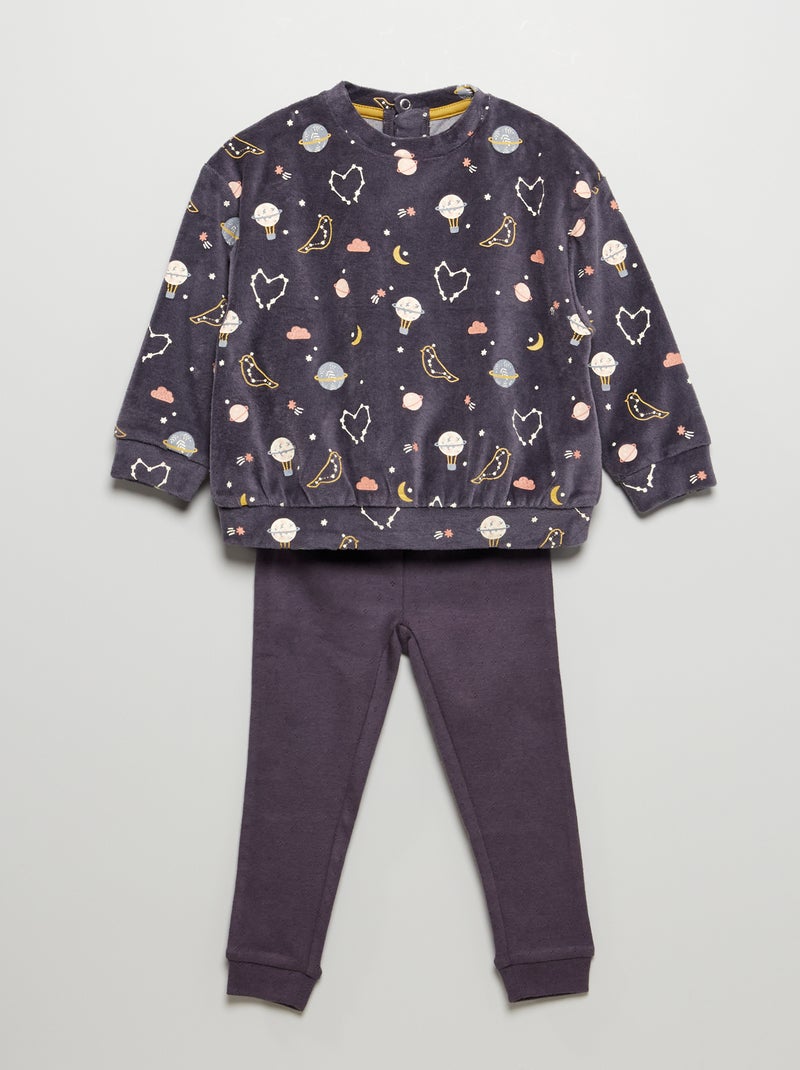Conjunto de pijama com motivo de fantasia CINZA - Kiabi