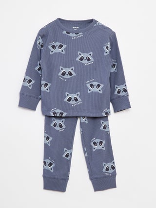 Conjunto de pijama com t-shirt + calças  - 2 peças