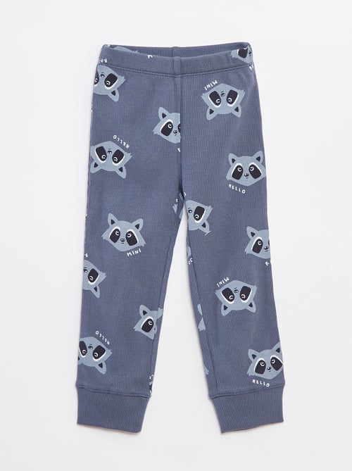 Conjunto de pijama com t-shirt + calças  - 2 peças - Kiabi