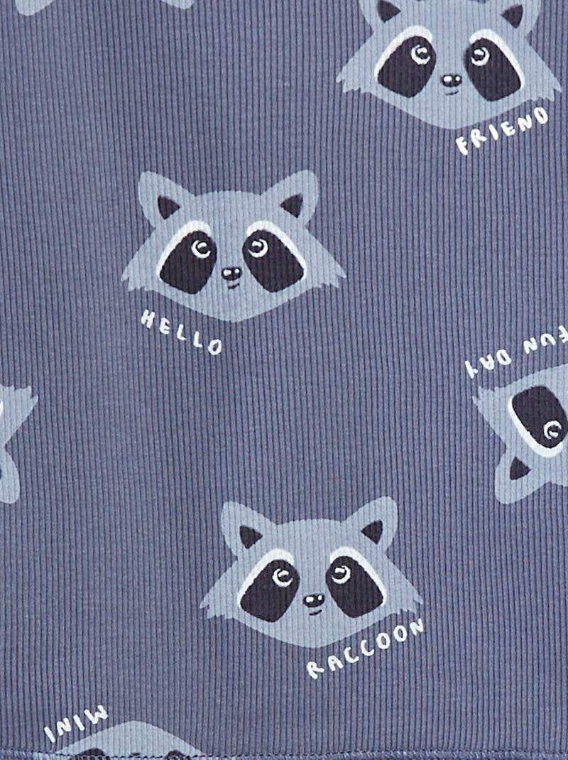Conjunto de pijama com t-shirt + calças  - 2 peças Azul - Kiabi