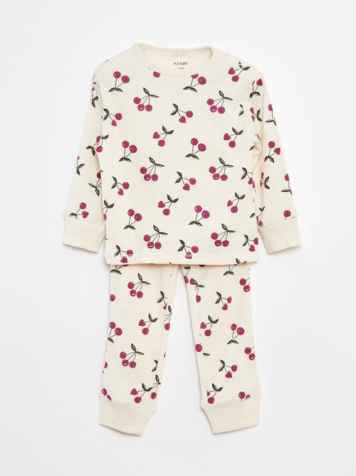 Conjunto de pijama com t-shirt + calças  - 2 peças - Kiabi