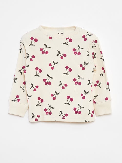 Conjunto de pijama com t-shirt + calças  - 2 peças - Kiabi