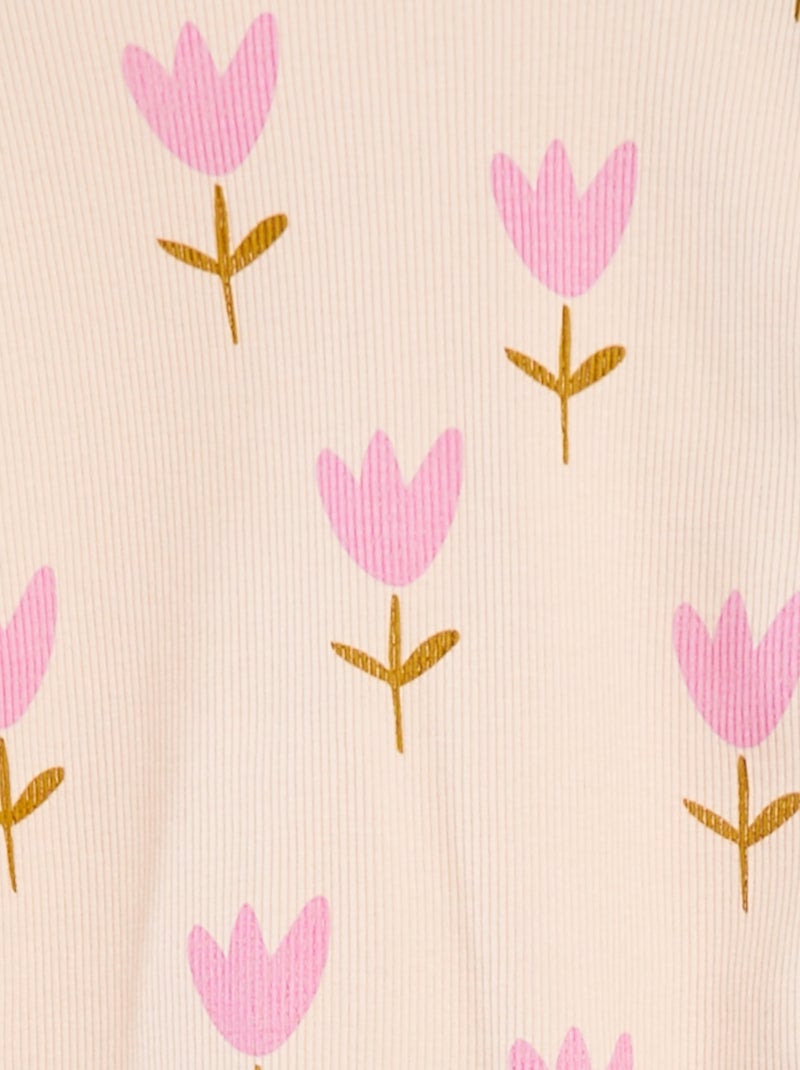 Conjunto de pijama com t-shirt + calças  - 2 peças Rosa - Kiabi