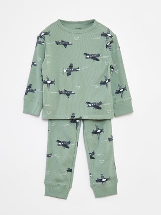 Conjunto de pijama com t-shirt + calças  - 2 peças