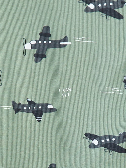 Conjunto de pijama com t-shirt + calças  - 2 peças - Kiabi