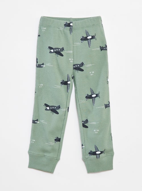 Conjunto de pijama com t-shirt + calças  - 2 peças - Kiabi