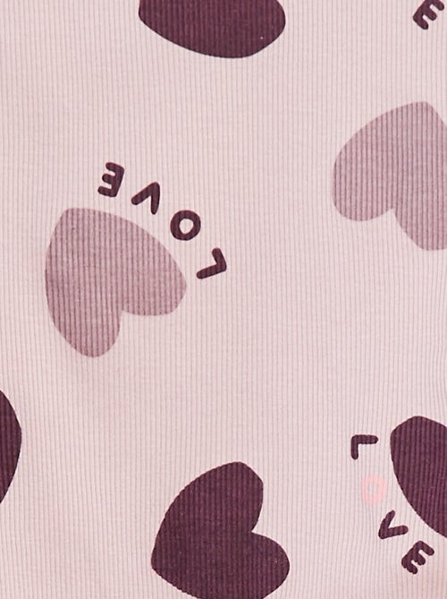 Conjunto de pijama com t-shirt + calças  - 2 peças - Kiabi