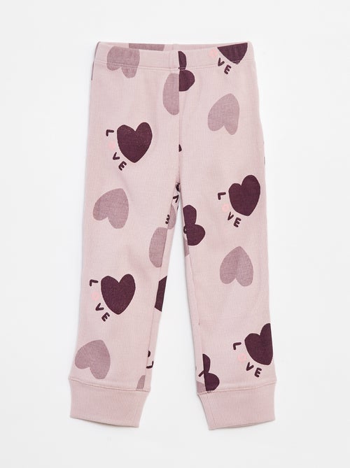 Conjunto de pijama com t-shirt + calças  - 2 peças - Kiabi