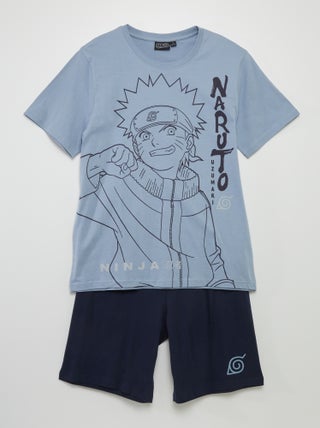 Conjunto de pijama com t-shirt + calças 'Naruto' - 2 peças
