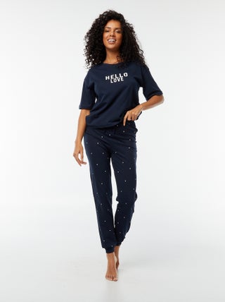 Conjunto de pijama comprido - 2 peças