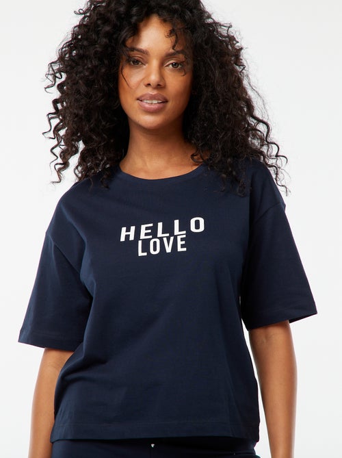 Conjunto de pijama comprido - 2 peças - Kiabi