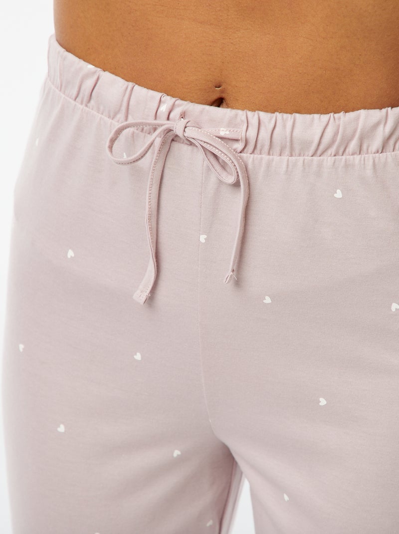 Conjunto de pijama comprido - 2 peças VIOLETA - Kiabi