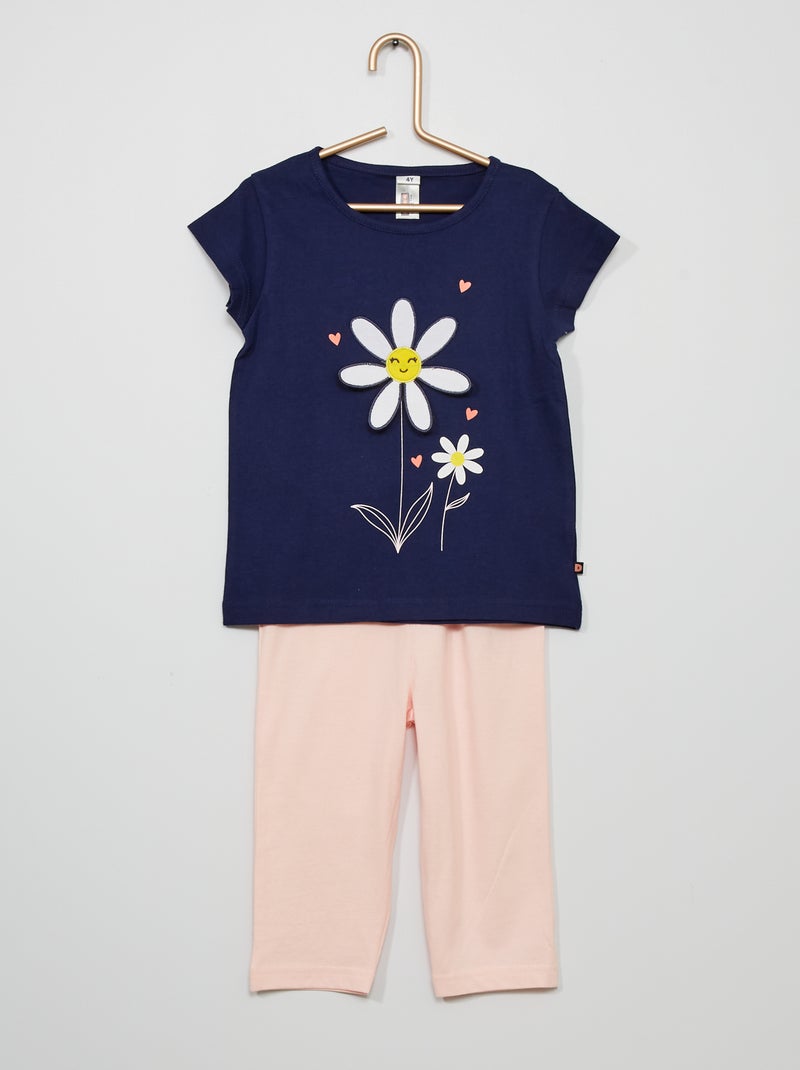 Conjunto de pijama comprido Azul Marinho - Kiabi