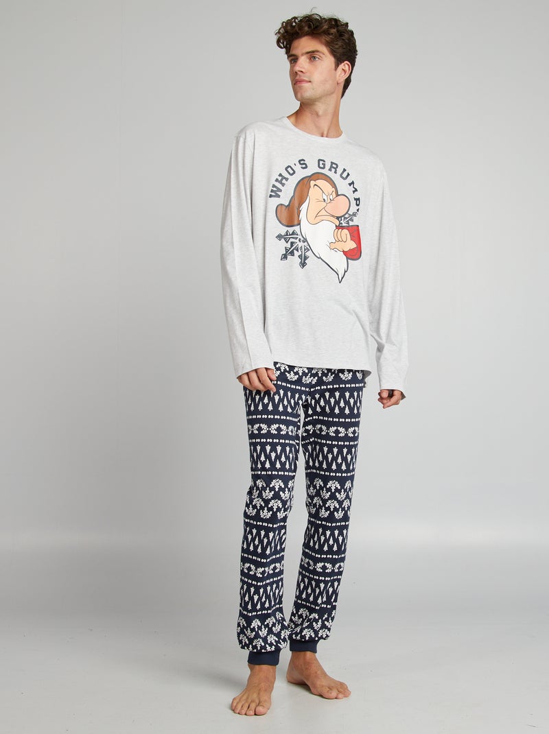 Conjunto de pijama comprido 'Branca de Neve e os 7 Anões' 'Disney' - 2 peças AZUL - Kiabi